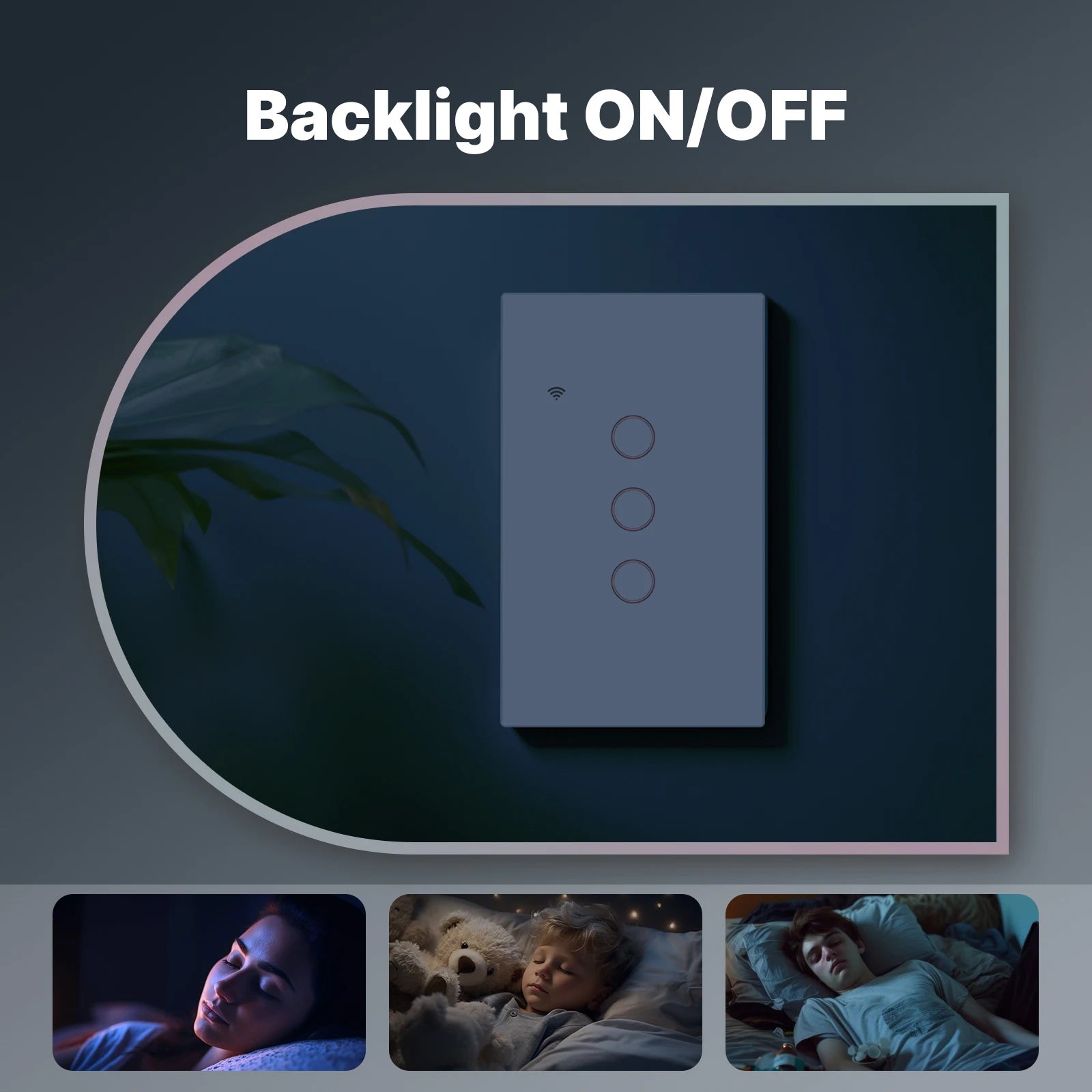 Smart Light Switch No Neutral WiFi Touch Control