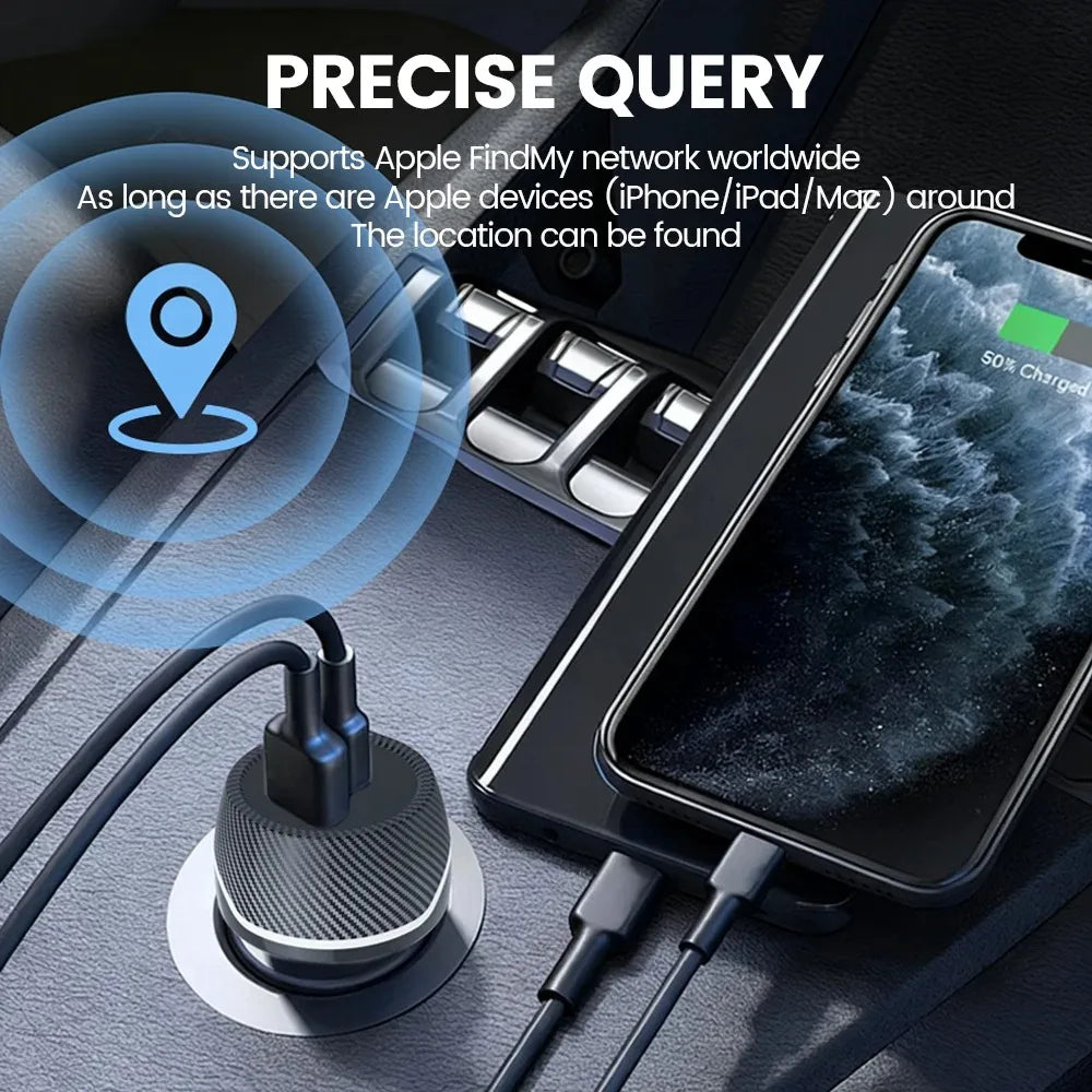 Localisateur GPS universel mini, chargeur de voiture, allume-cigare, adaptateur USB Type-C, pour iPhone IOS Apple Find My APP