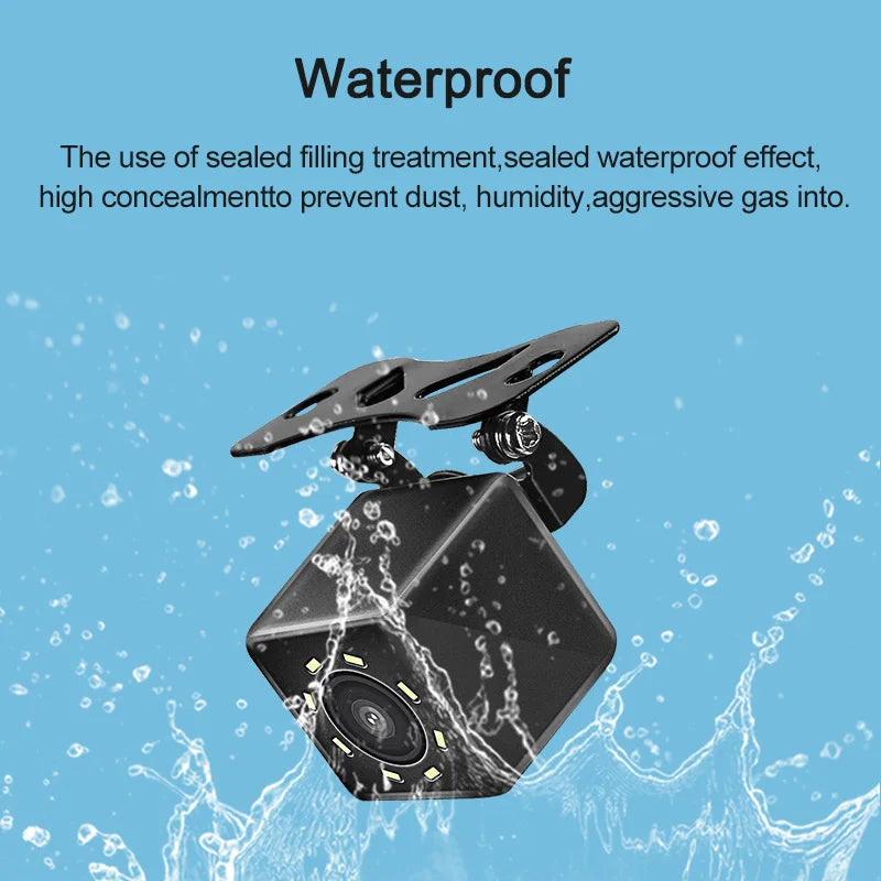 Car Rear View Camera 4/8/12 LED Night Vision Reversing Wide-angle Waterproof HD Reversing Image Universal Support Display 