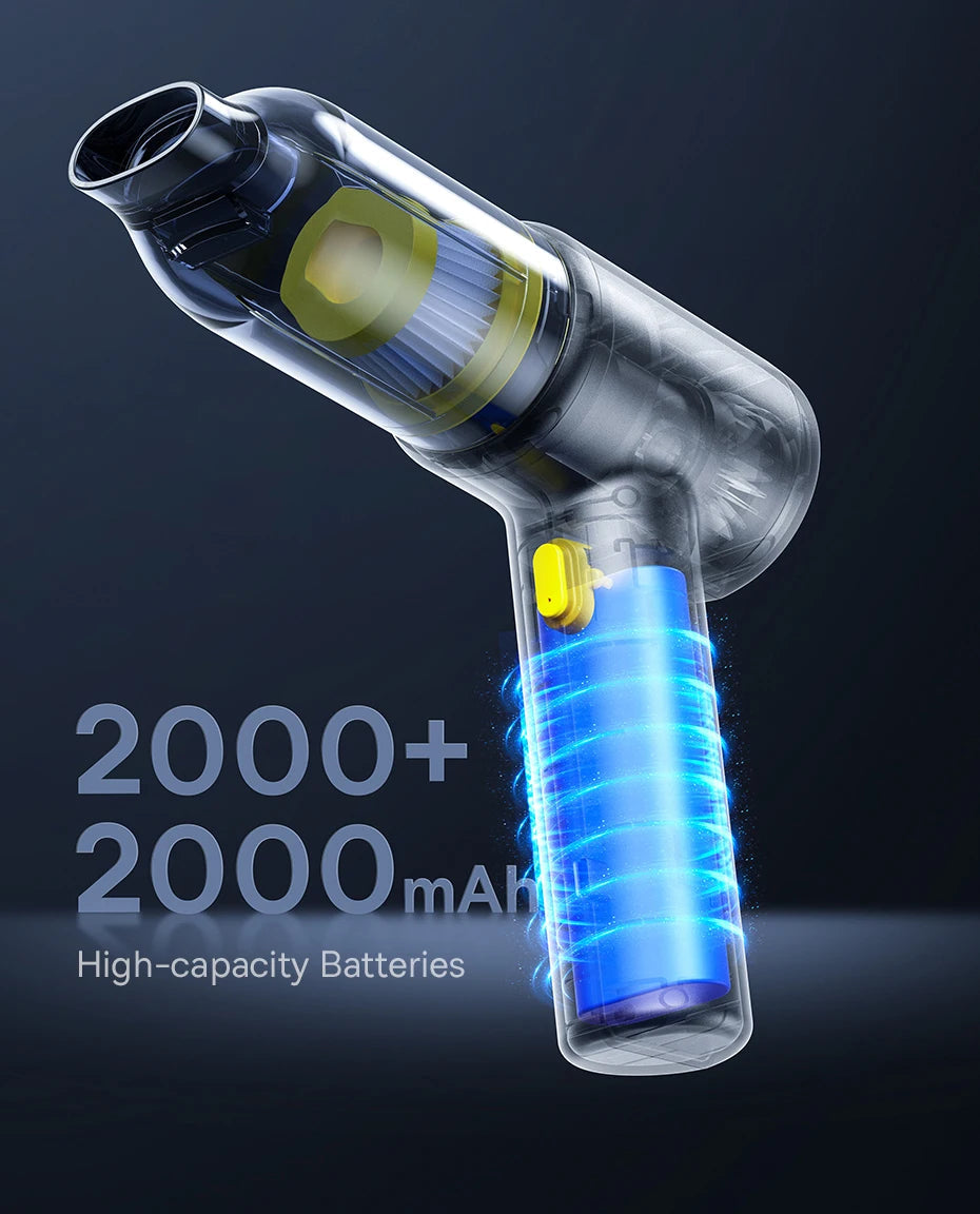 Baseus Car Vacuum Cleaner Wireless Air Dust Blower Gun for Car Powerful Portable Car Cleaning Appliance Cordless Vehicle Cleaner 