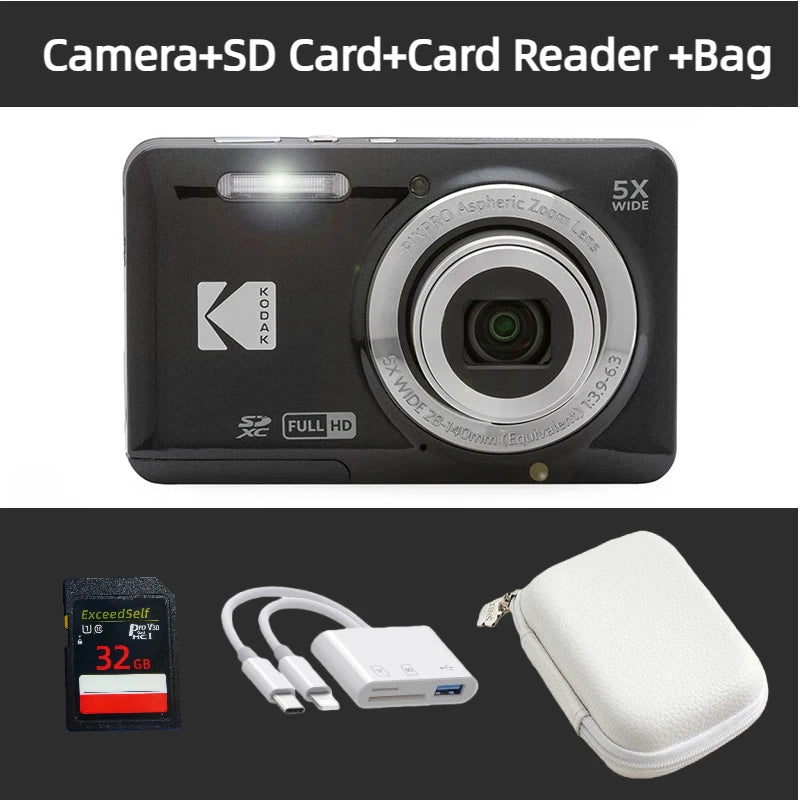 16MP Compact Digital Camera with 5X Optical Zoom and 1080P Video