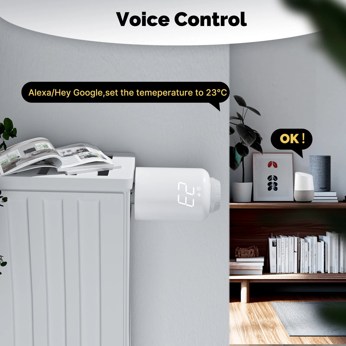 Tuya ZigBee3.0 Smart TRV Radiator Actuator Valve External Sensor Thermostat Temperature Controller Alexa Google Home