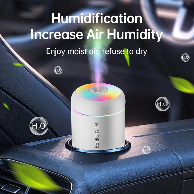 180ML Mini Air Humidifier USB Electric Aroma Diffuser Essential Oil Purifier Aromatherapy Mist Maker Lights For Car Home Bedroom 