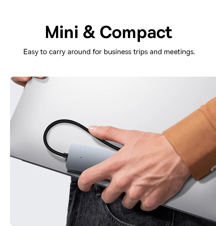 Four-Port USB 3.0 Hub with USB-A Connection