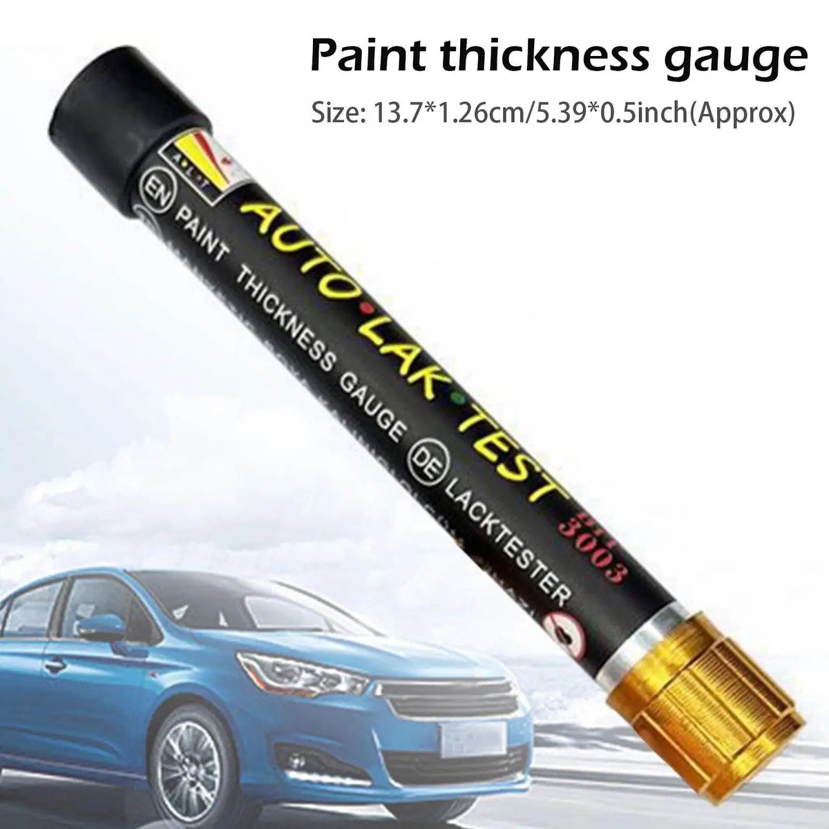 1 Stück Auto-Lackdickenmesser Messgerät Auto Lack Fahrzeuge Lack Crash Check Test Lackprüfer mit magnetischer Spitze Skala