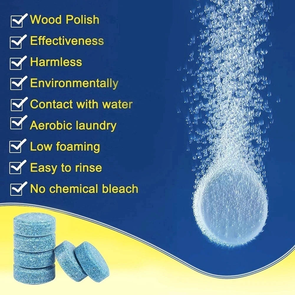 Solid Cleaner Car Windscreen Cleaner Effervescent Tablet Auto Wiper Glass Solid Cleaning Concentrated Tablets Detergent 