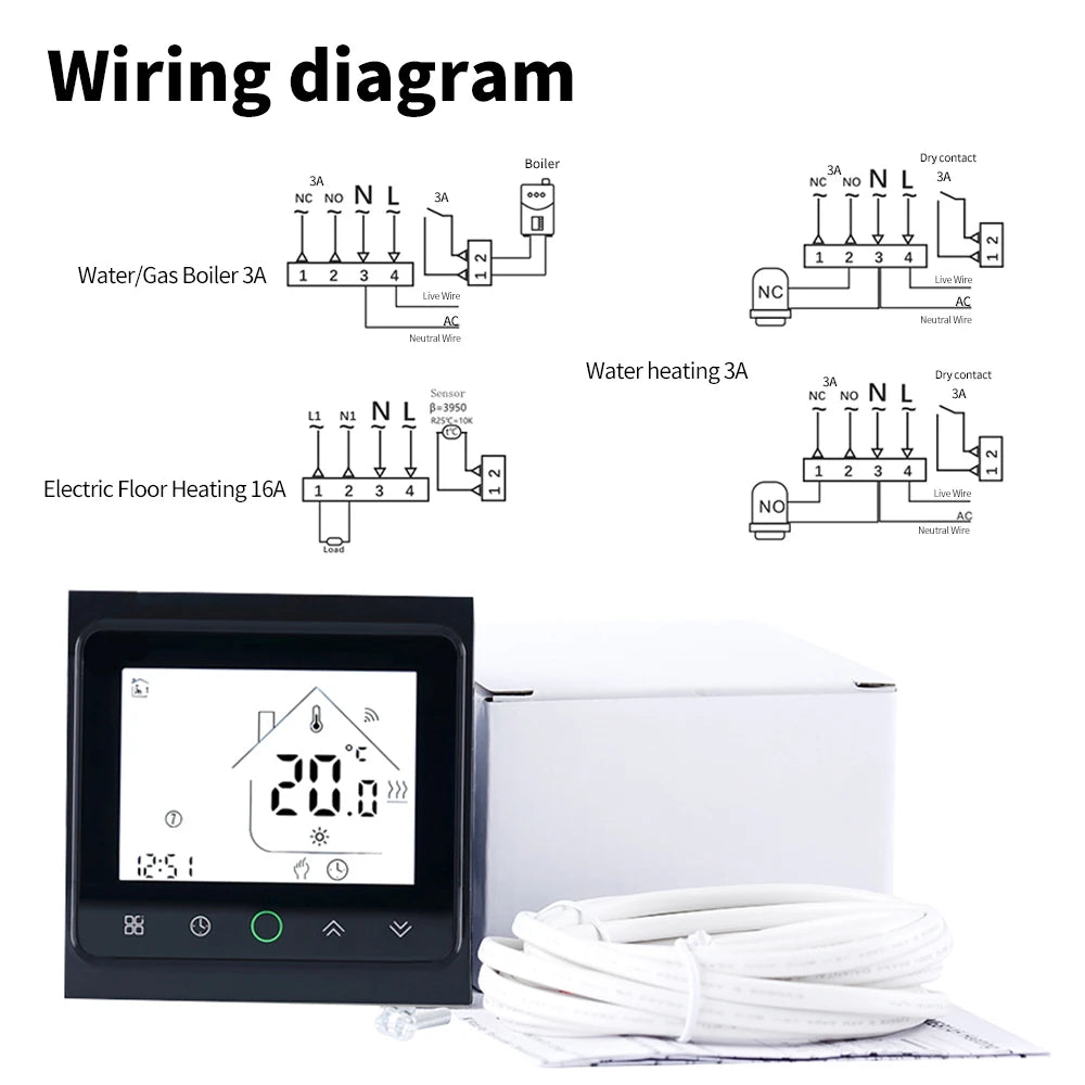 Wi-Fi-varmetermostat - valgmuligheder for system