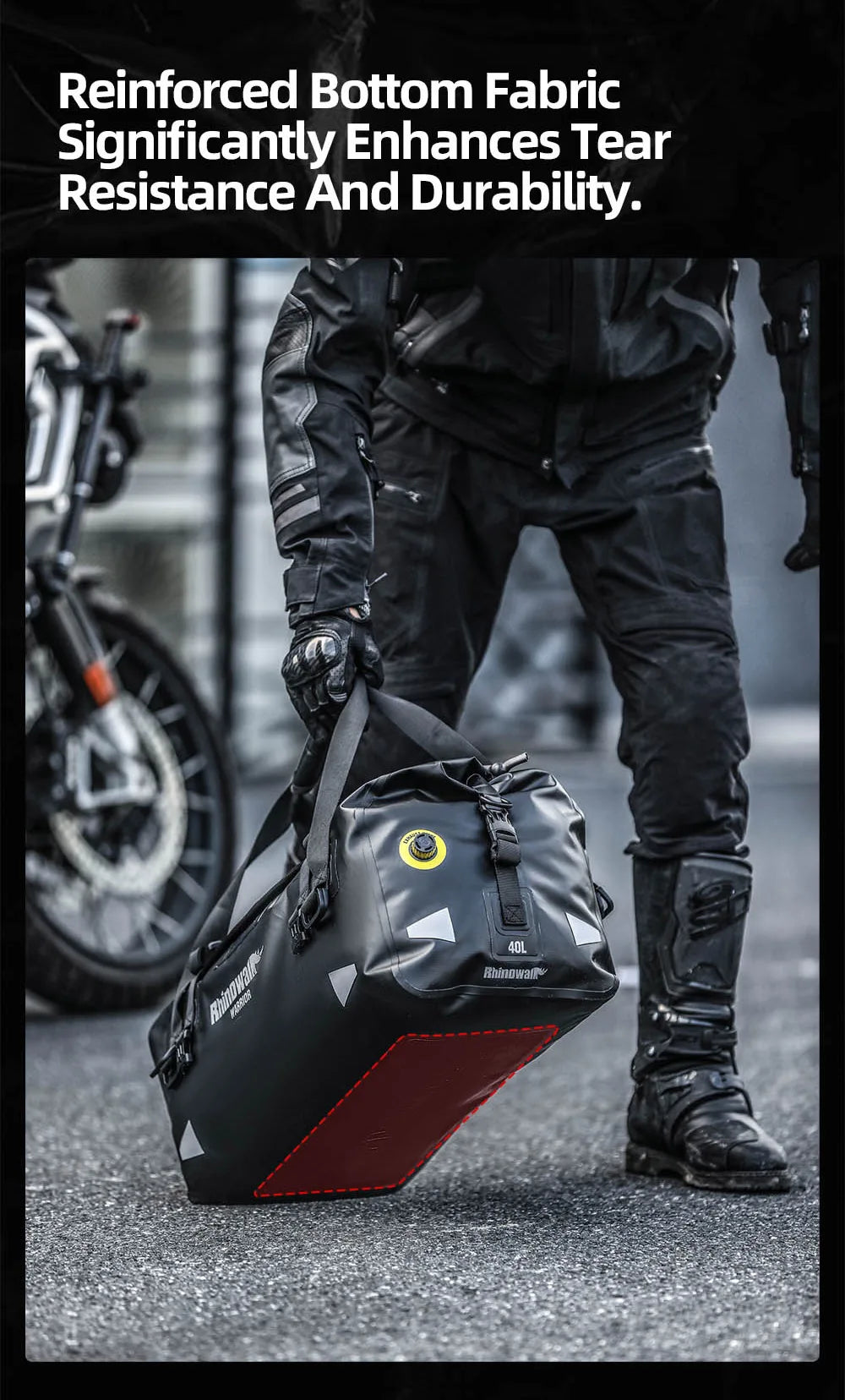 Waterproof Motorcycle Saddle Bag 20L 40L 65L Tail Seat Storage Pack