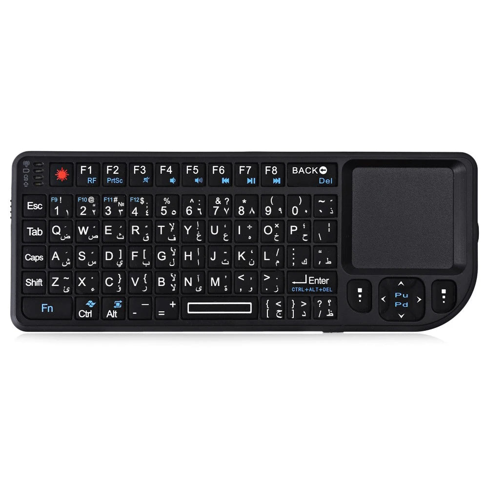 2.4G Wireless Keyboard With 7-color Backlight Touchpad Mouse And Flashligt- Portable Applicable- Perfect For PC Smart TV Box 