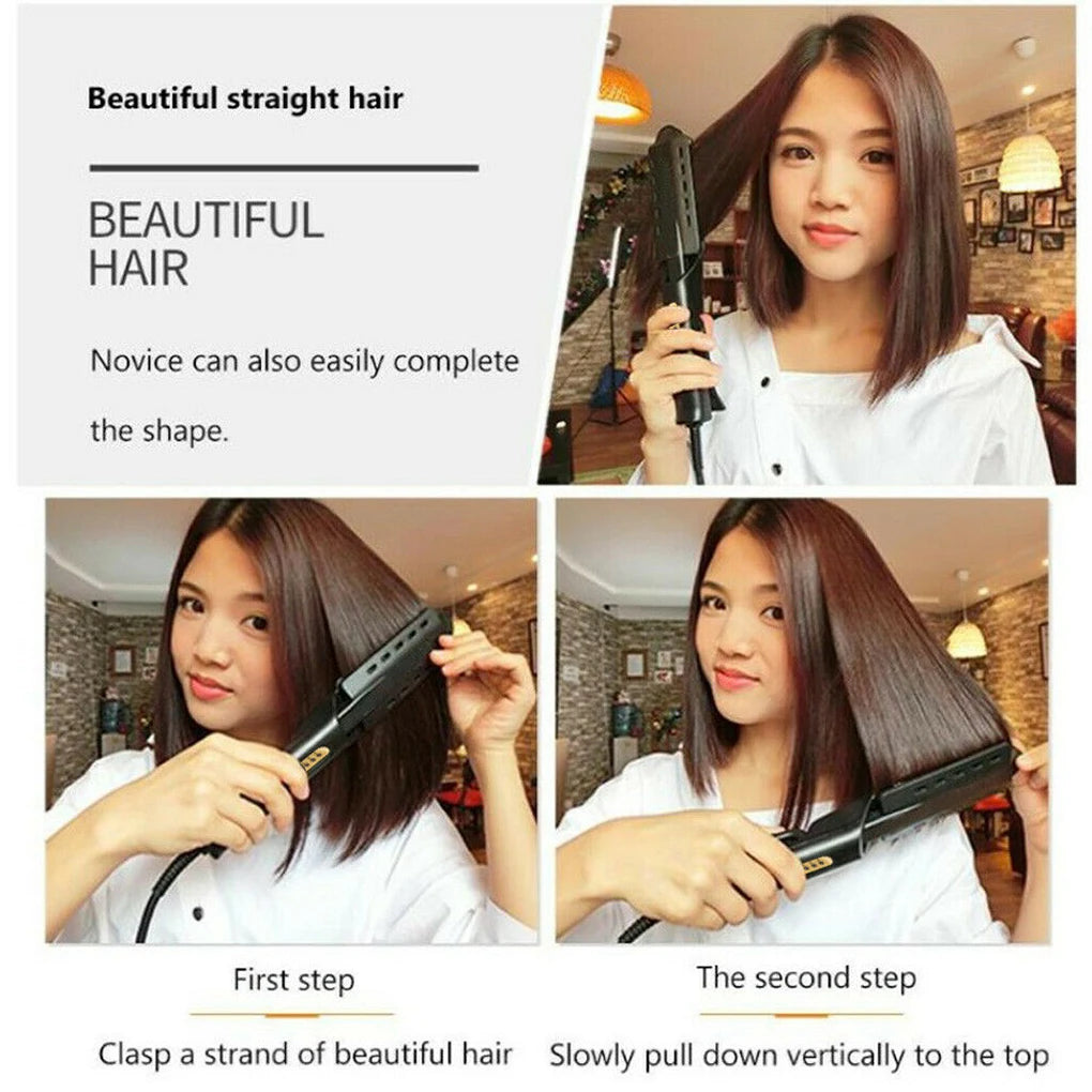 Ceramic Tourmaline Ionic Hair Straightener with Adjustable Heat