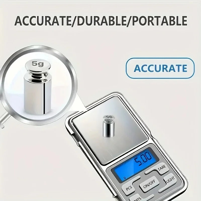High Precision 500g/0.01g Mini Pocket Scale, Accurate Digital Jewelry Scale with LCD Display, Compact Portable for Easy Carry 
