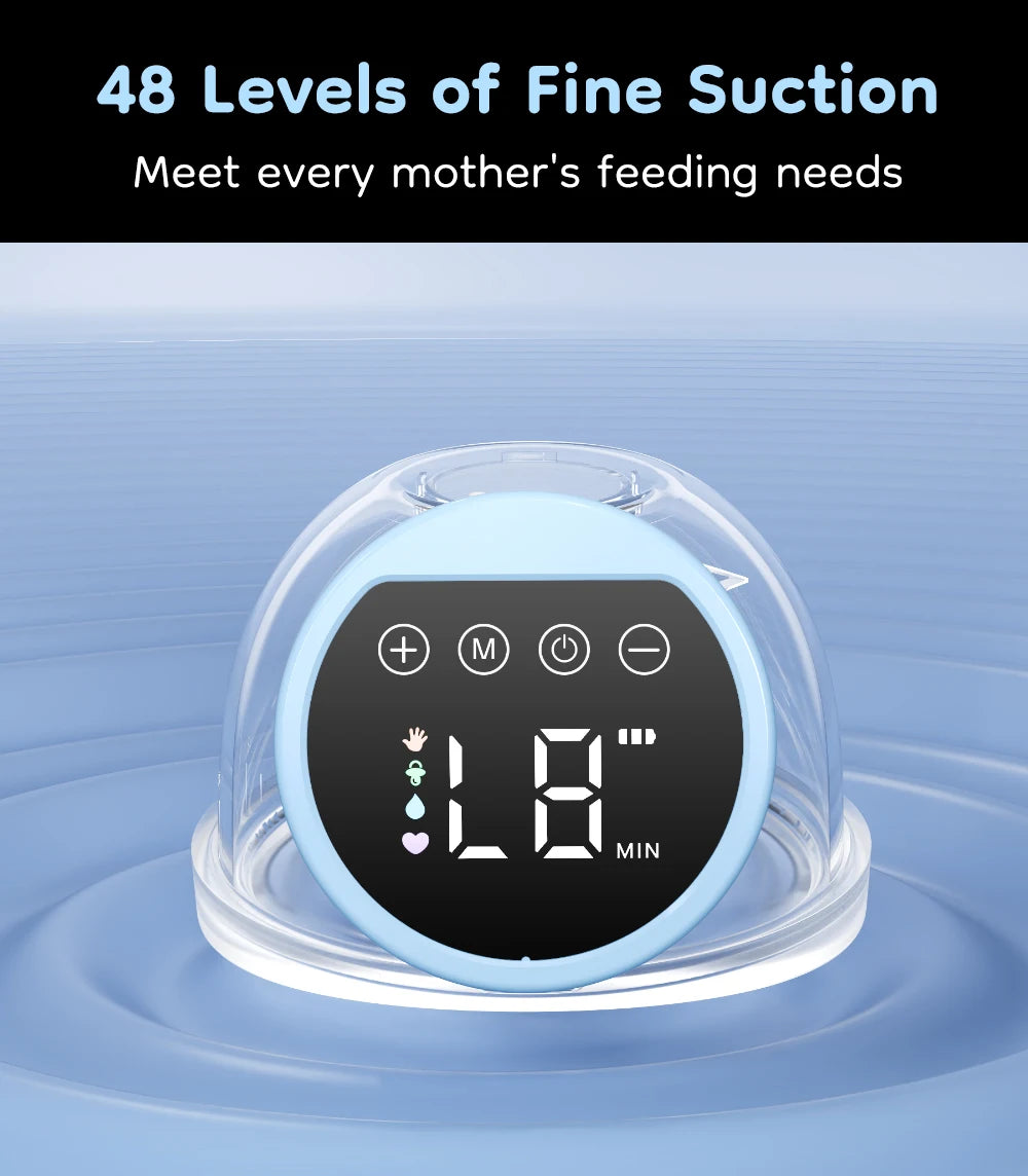 MAMIJOY Wearable Electric Breast Pumps 4 Modes 12 Levels Portable Hands Free Breast Pump Silent Comfort With 19/24mm Flange EB26 