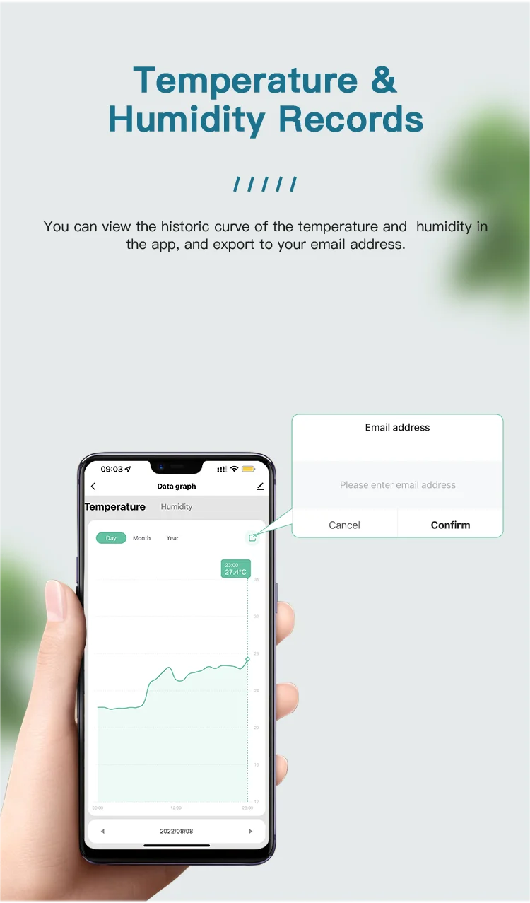 Tuya WIFI Temperature Humidity Sensor Hygrometer Thermometer Smart Home Backlight Smart Life Support Alexa Google Assistant 