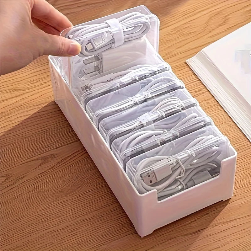 Desktop Cable and Accessory Organizer Boxes