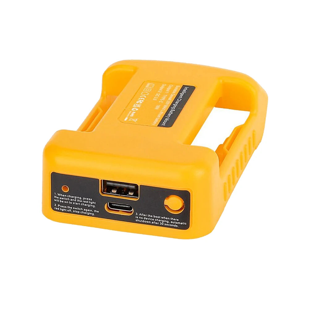 DeWalt 18/20 V-os akkumulátoradapter USB-A- és USB-C-kimenettel