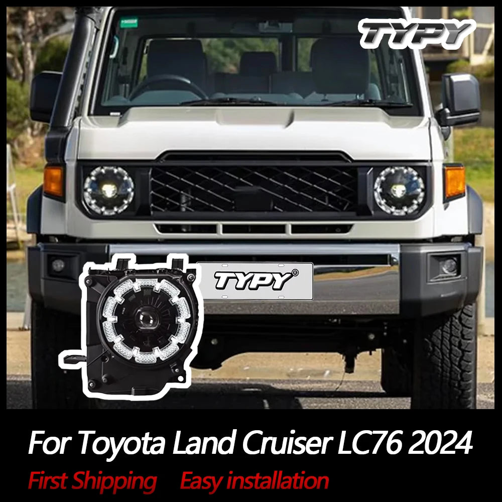 Upgrade faruri LED pentru Toyota Land Cruiser LC76 2024 cu DRL