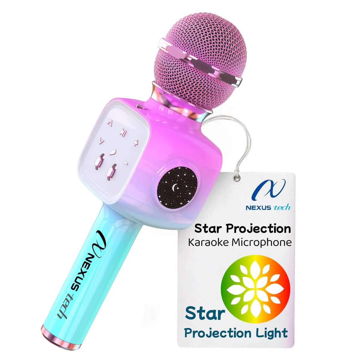 6-in-1 Karaoke Microphone with Bluetooth Speaker