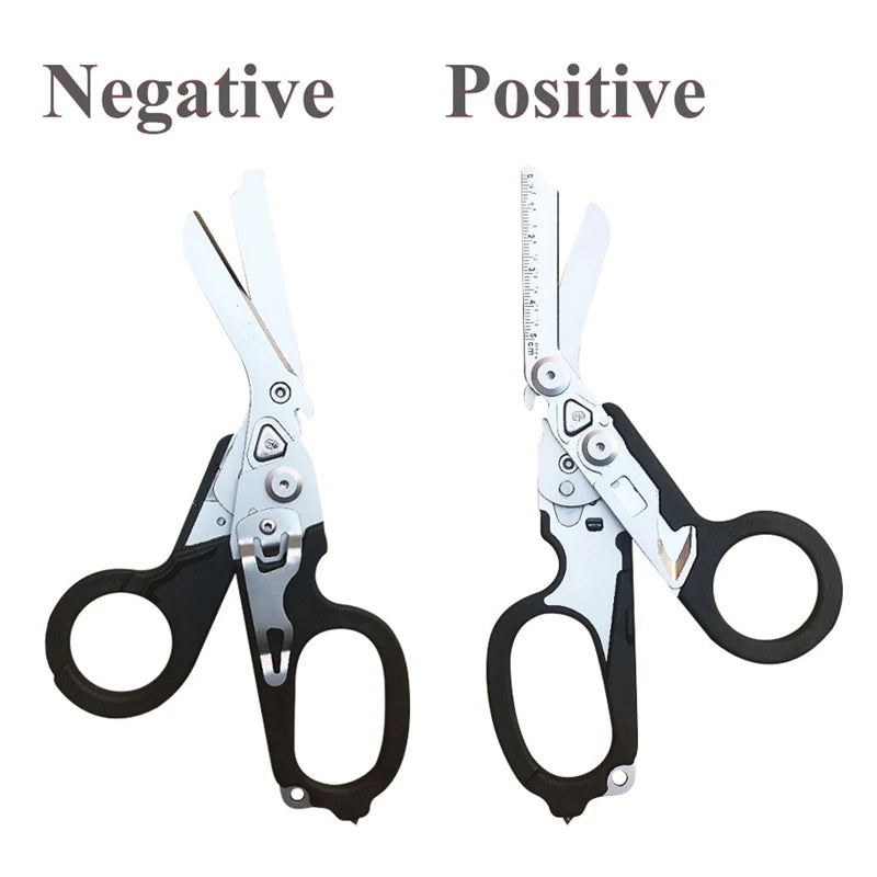 Multifunction Scissors XIAOTREE For Raptors First Aid Expert Tactical Folding Scissors Outdoor Survival Tool Combination Gadget 
