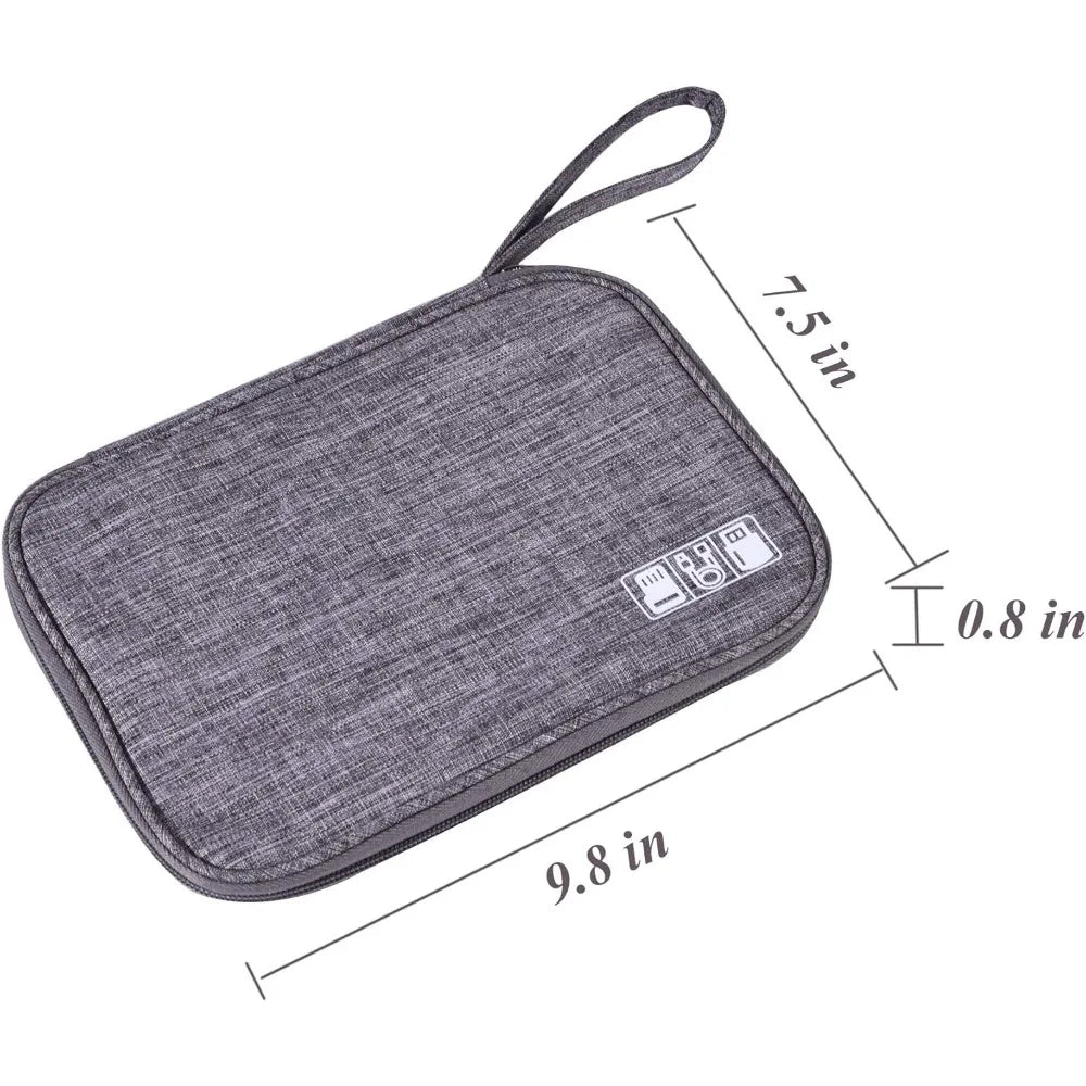Slim Nylon Electronics Organiser with Elastic Loops