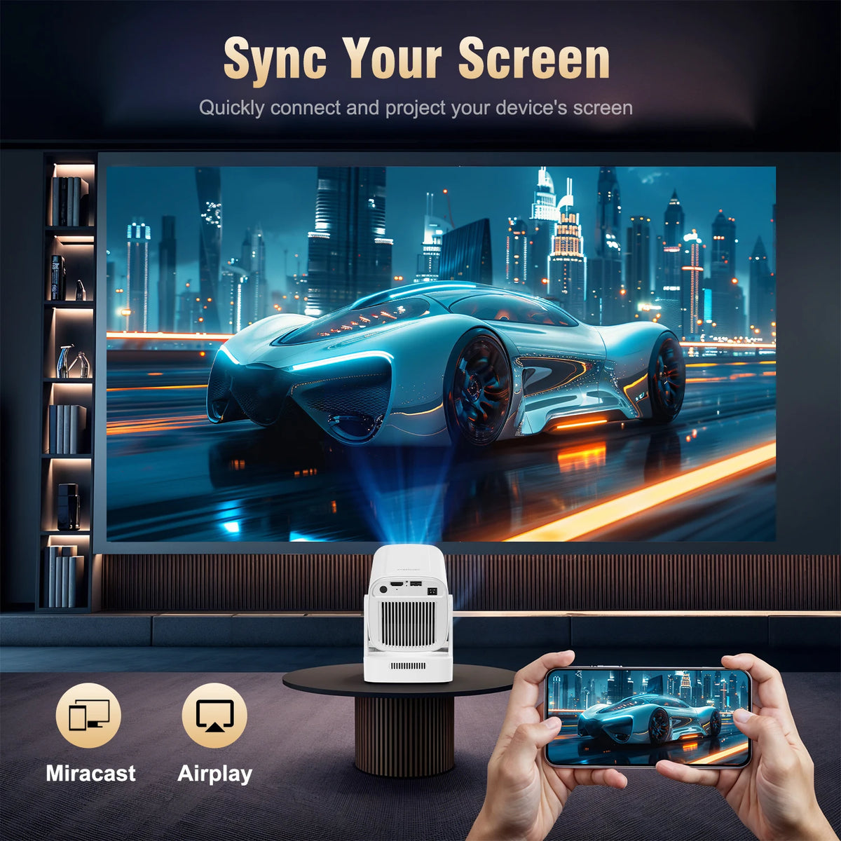 Magcubic Android 11 330ANSI HY310 проектор 4K Native 1080P Auto Focus Native Dual Wifi BT5.4 Air Mouse Voice Home Outdoor филм
