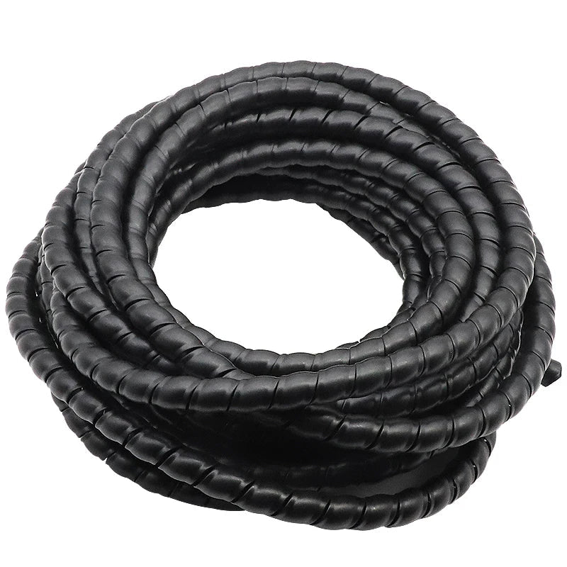 2M Long 8/10/12mm Cable Protection Sleeving Spiral Wound Flexible Wire Organizer Insulation Sleeve Wire Winding Protector 