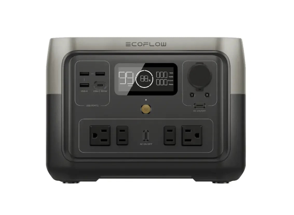 ECOFLOW Portable Power Station RIVER 2 Max 500 with Bag, 499Wh LiFePO4 Battery/ 1 Hour Fast Charging, Up To 1000W Output