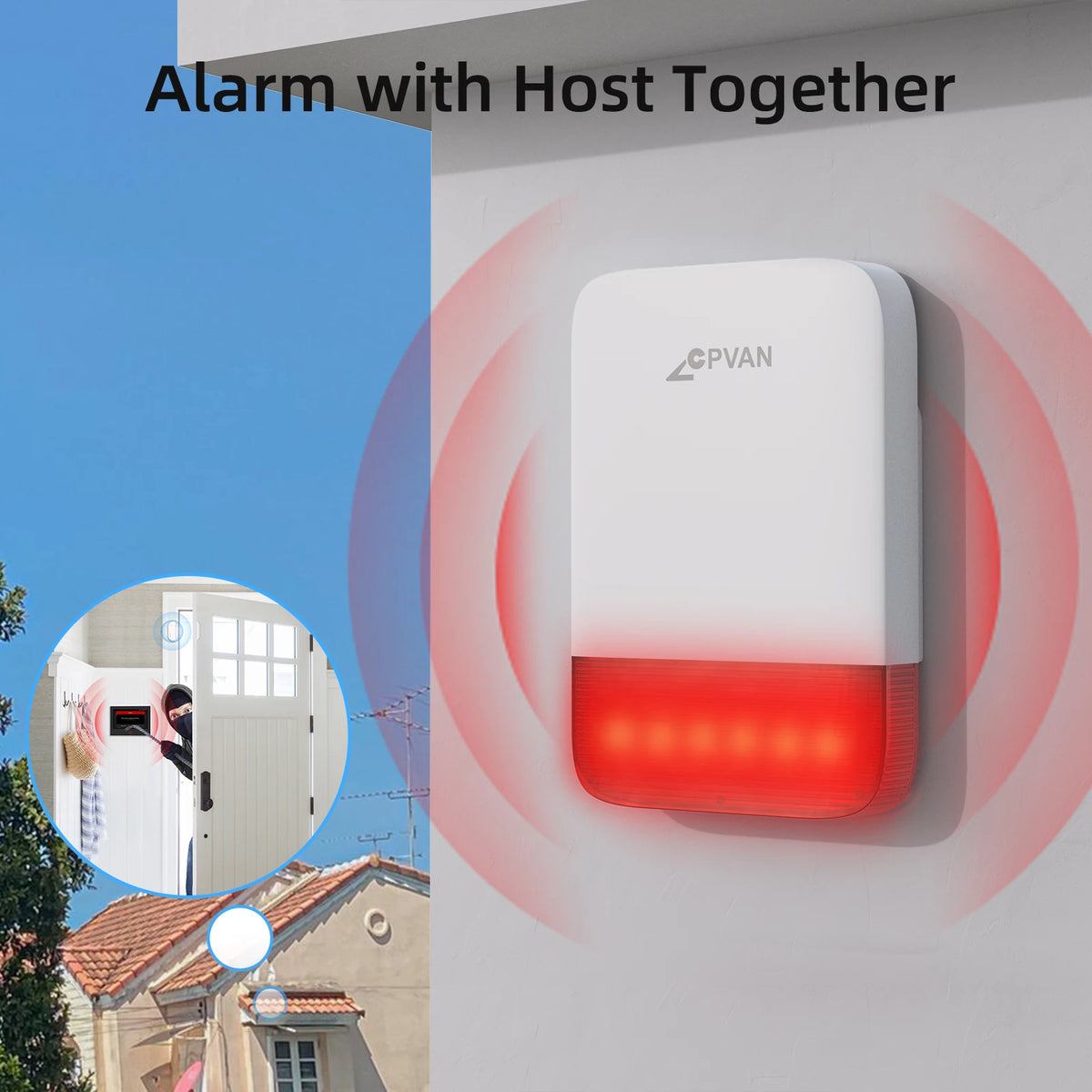 CPVAN 7 inch Smart Home Alarm System Wireless WiFi Home burglar Security Alarm with accessories support Tuya Smart Life control