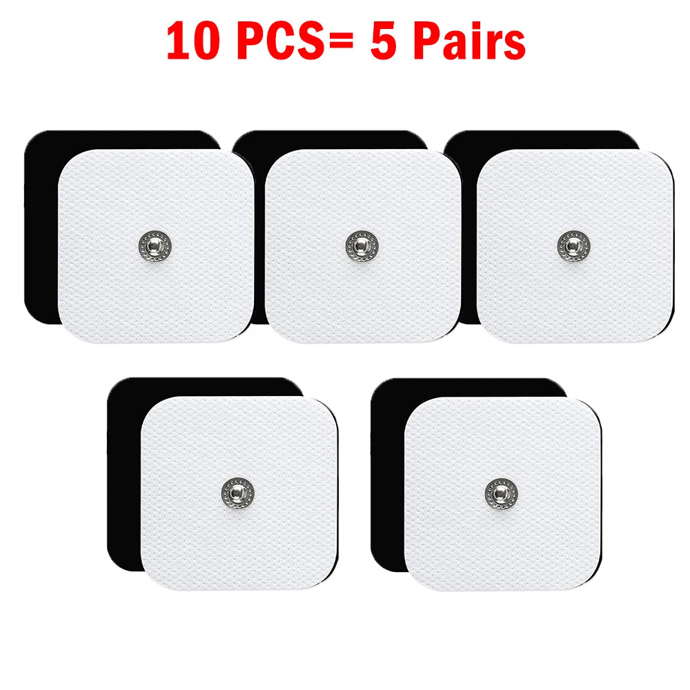 TENS/EMS Snap Electrode Replacement Pads, 10–50 Pieces