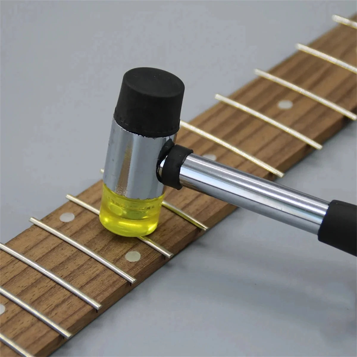 Double-Headed Fret Hammer with Replaceable Faces