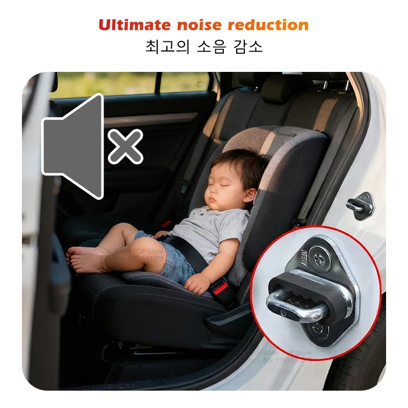Bilens dörr stötdämpare universell dörrspänne ljudisolering dämpare kudde vibrationsdämpare buffertpanel för de flesta bilar