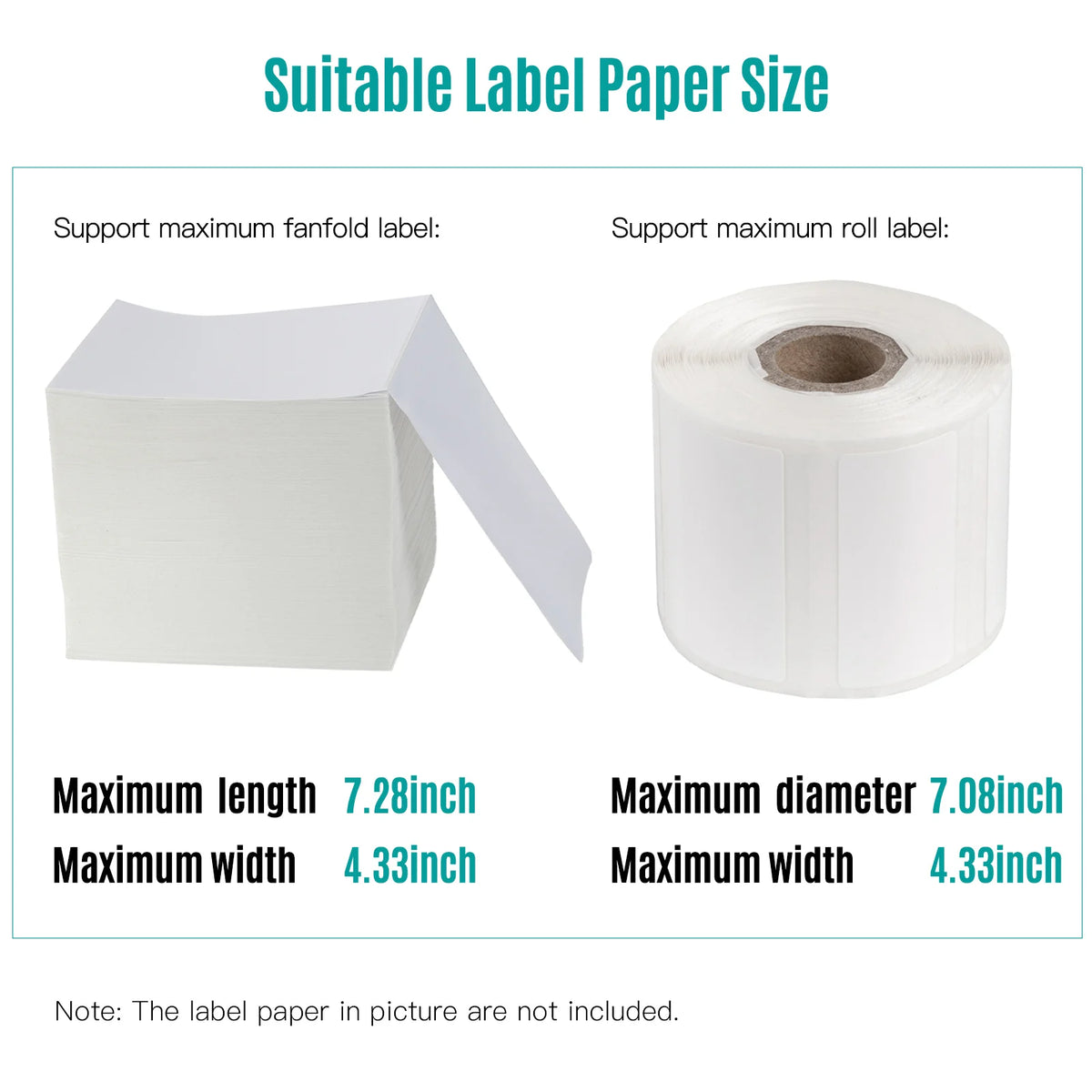 Label Holder for 4x6 Shipping Labels Printer Rolls and Fanfold Labels 2 in 1 Work for Desktop Themal Label Sticker Dispenser