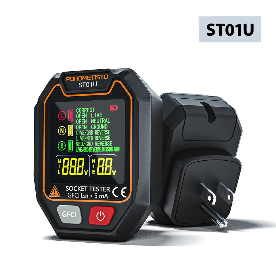 ST01 Digital Socket Tester - Plug Options