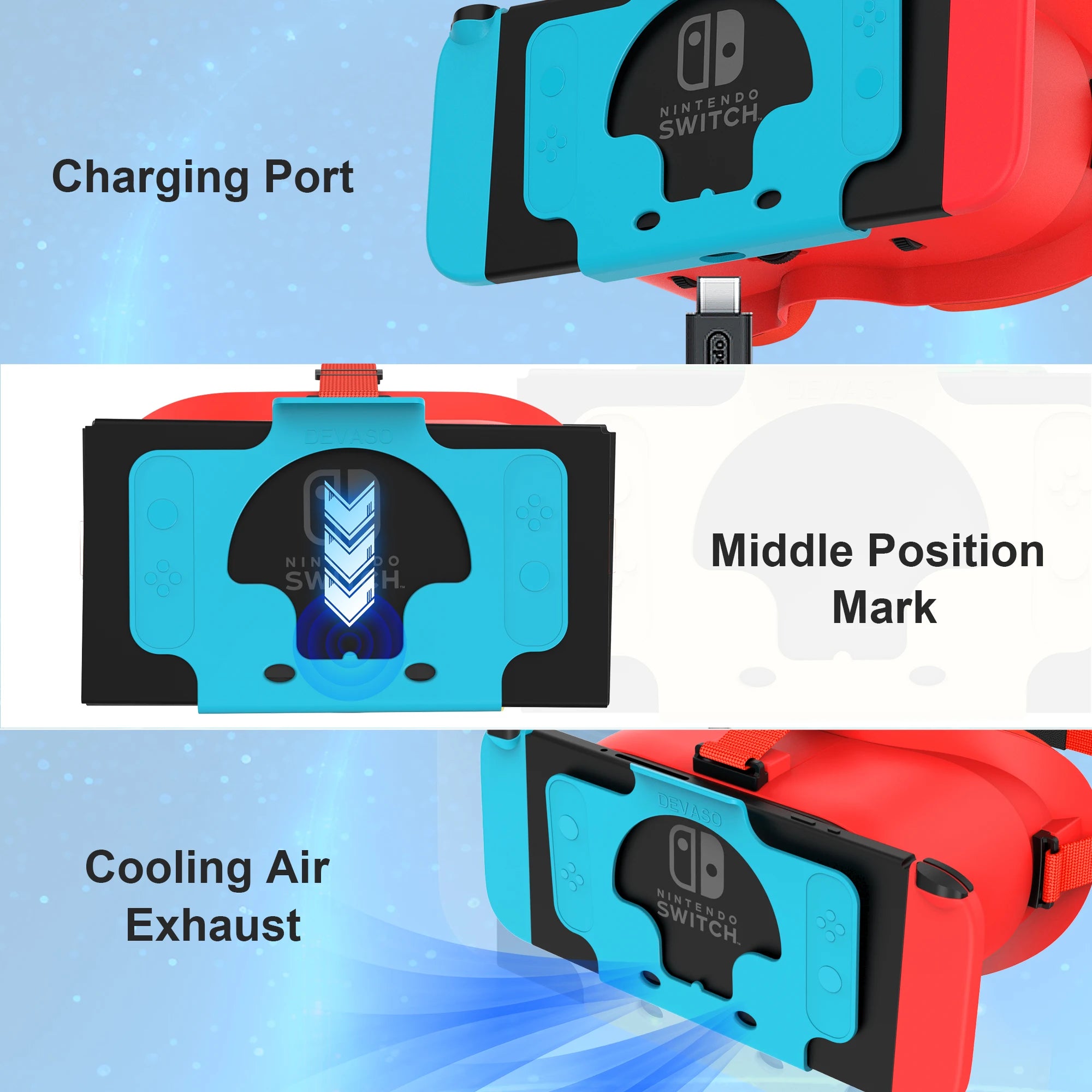 VR Headset for Console and OLED Model with Adjustable HD Lenses