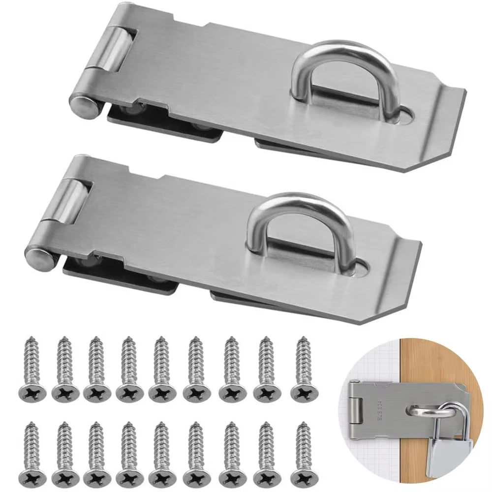 Right-Angle Padlock Hasp for Doors and Gates