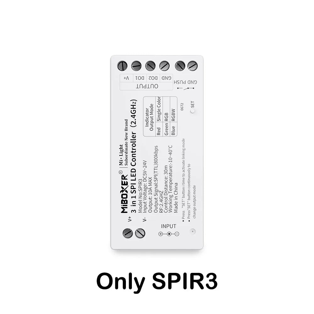 SPI Pixel LED Controller - SPIR3, B6 and C6 Options