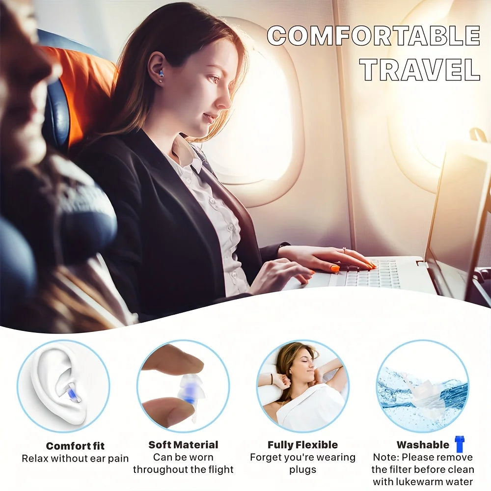 HUAK High Fidelity Silicone Ear Plugs for Noise Cancelling Washable Reusable Musicians Motorcycles Sleeping Work, Study, Swim 