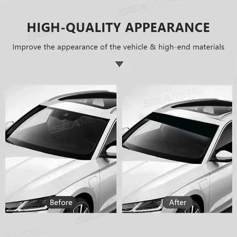 SEAMETAL Windshield Sun Protection Sticker Car Window Sun Visor Windscreen Sun Shade Cover Universal Heat Insulation Vinyl Film