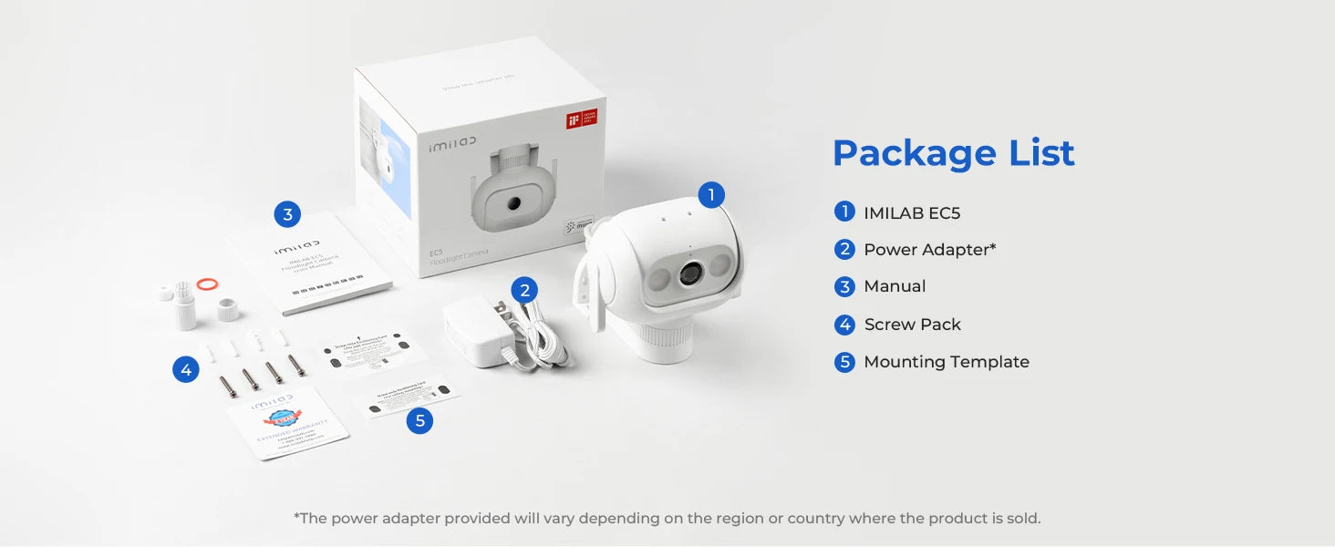 IMILAB EC5 Telecamera Floodlight 2K con tracciamento a 360° e visione notturna