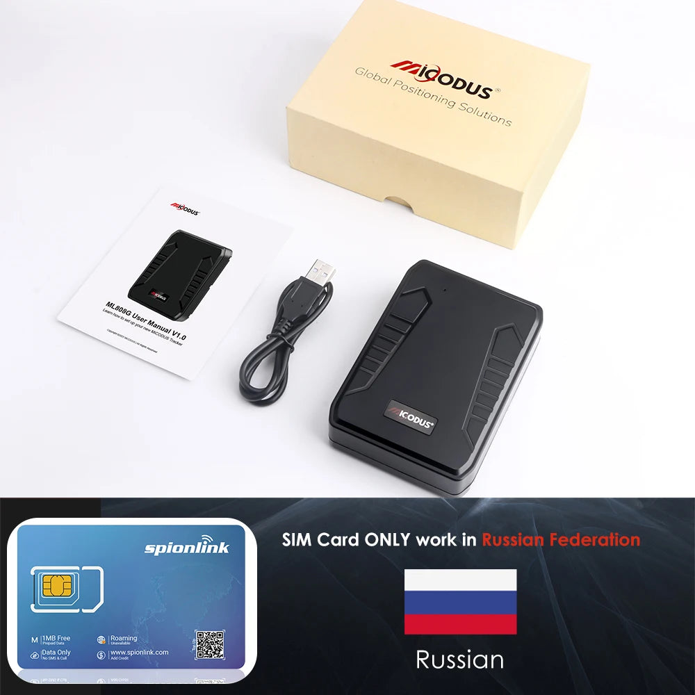 4G MiCODUS GNSS Locator ML808G 10000Mah Magnet Asset GPS Tracker Vehicle Waterproof Geo-fence Lifetime Free APP