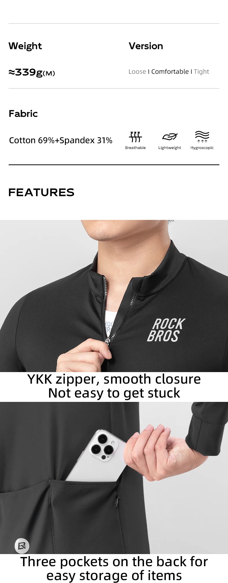 Men’s Thermal Cycling Jersey Windproof Fleece for Cold Weather Riding