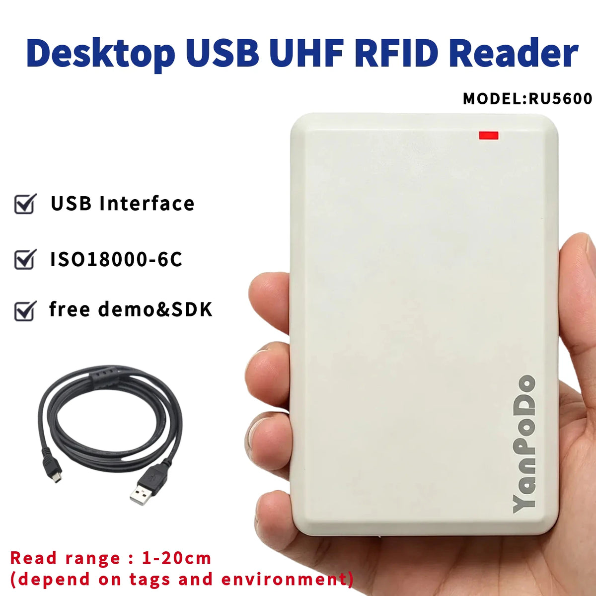 USB UHF RFID čitateľ a možnosti štítkov