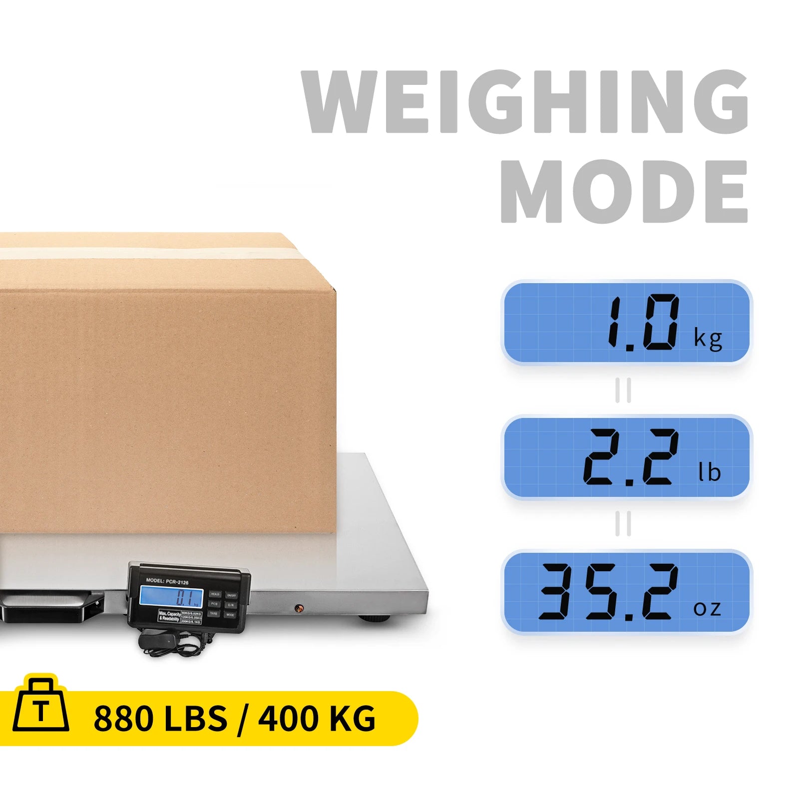 SucceBuy 880 lbs cyfrowa waga do bydła, duża waga dla zwierząt domowych i weterynaryjna z platformą ze stali nierdzewnej, waga elektroniczna do wysyłki pocztowej i przesyłek