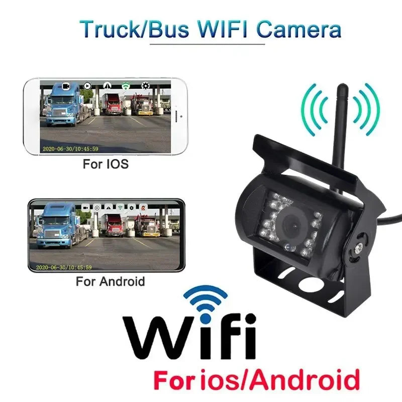 Bileeko WiFi Car Truck RV Trailer Rear View Backup Camera Wireless CCTV For iOS Android