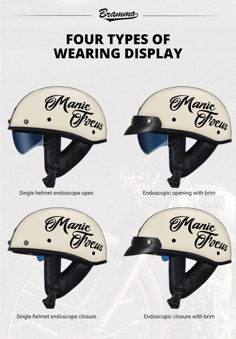 Retro Motorcycle Helmet DOT Certification Moto Helmet Men Women Half Helmet HD Lens Casco Four Seasons Riding Scooter Capacetes 