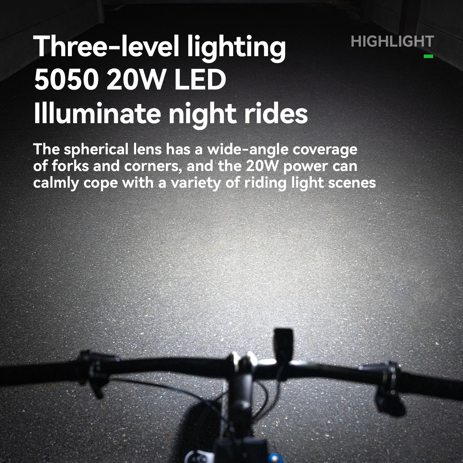 1600LM Bike Front Light IPX5 Waterproof Smart Sensor Headlight