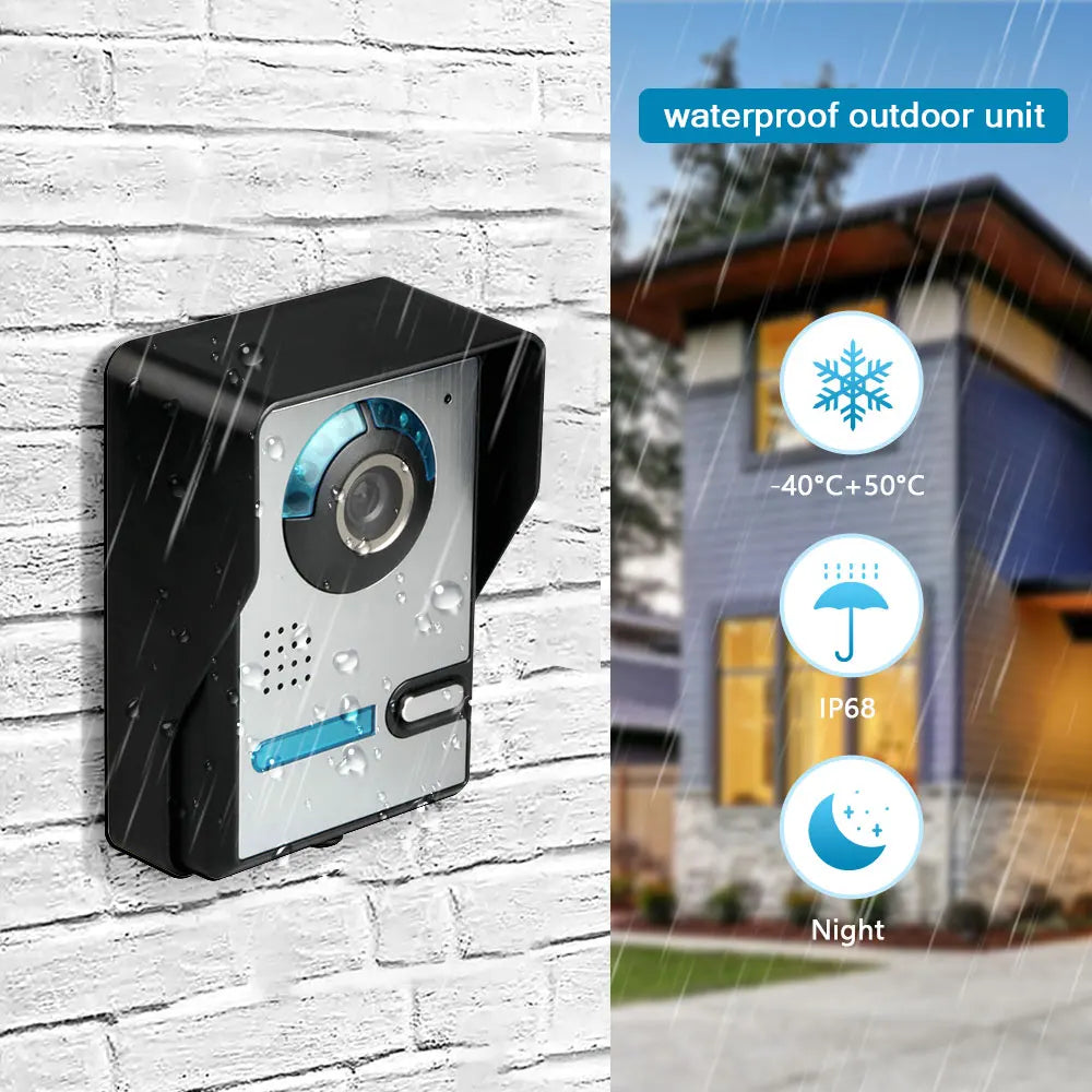 Video Door Intercom Entry System Kit for Secure Home Entry