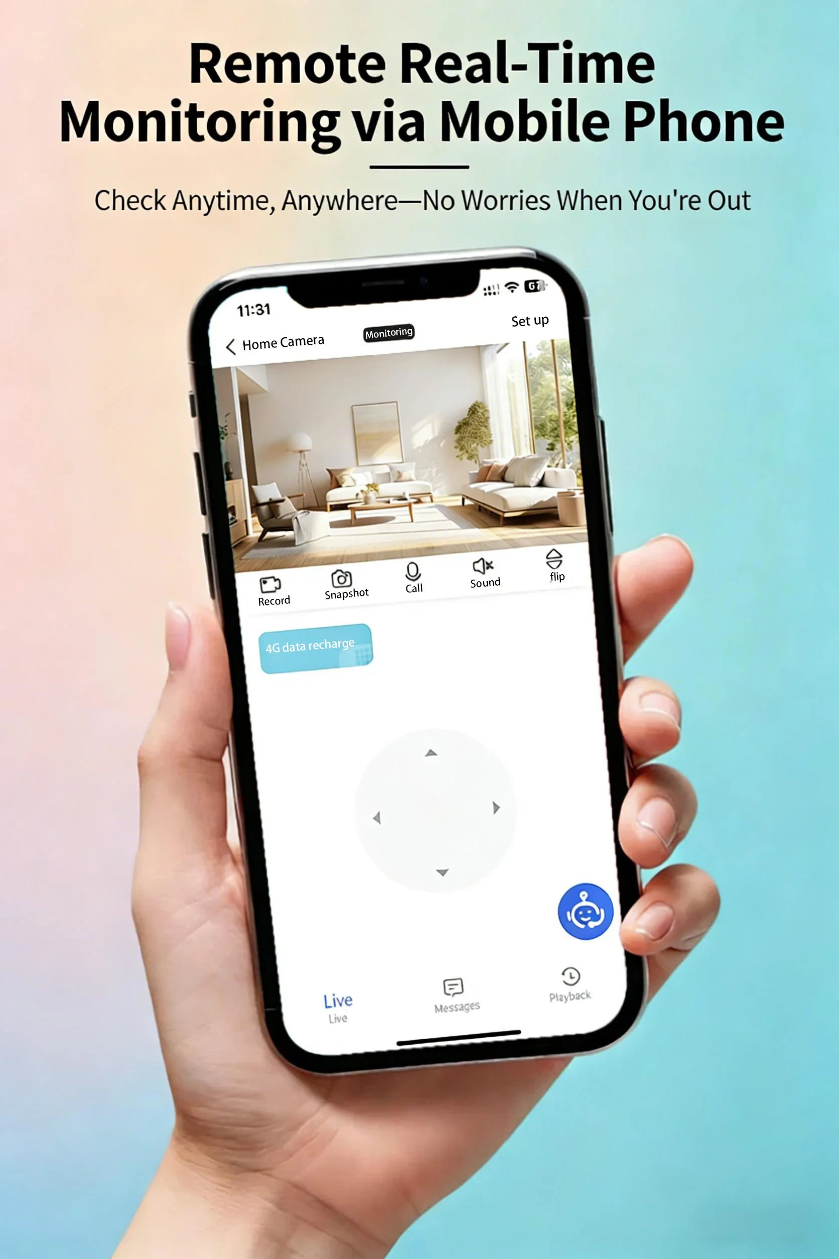 Caméra de sécurité WiFi 1080P intérieure extérieure IP66 vision nocturne