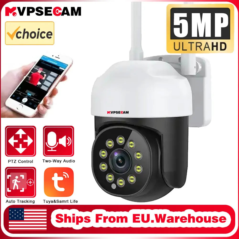5MP WiFi PTZ Security Camera
