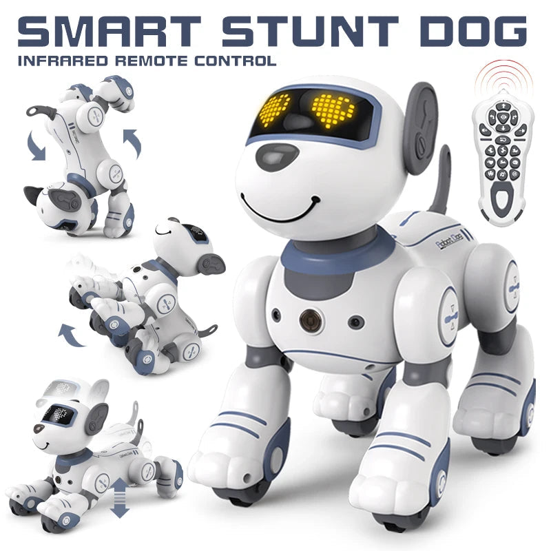 Intelligent Remote Control Robot Dog Electronic Stunt Voice Command Programmable Touch-sense Music Song Children's Toys for Boys 