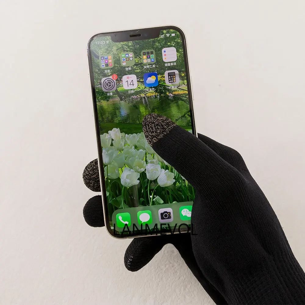 Aanraakscherm buitenhandschoenen met siliconen grip